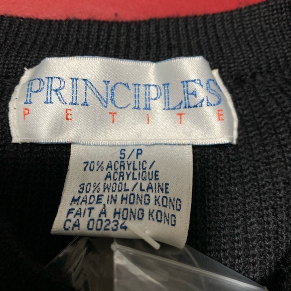 PRINCIPLES Vintage Petite Black Beaded & Sequined Small Cardigan - NWT - Picture 7 of 9